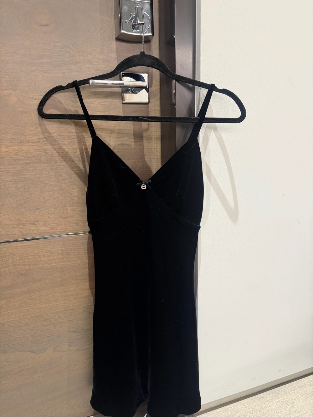 NWT Alexander Wang Black Velvet Mini Slip Dress